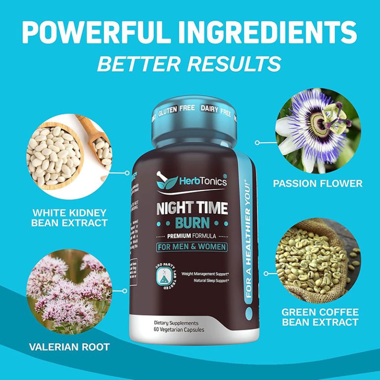 Herb Tonics NIGHT TIME BURN - 60 Vegetarian Capsules