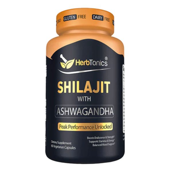 Herb Tonics Shilajit with Ashwagandha - 60 Vegetarian Capsules