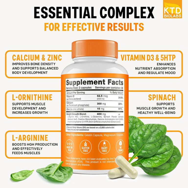 KTD BIOLABS Height Growth Maximizer - 60 Capsules