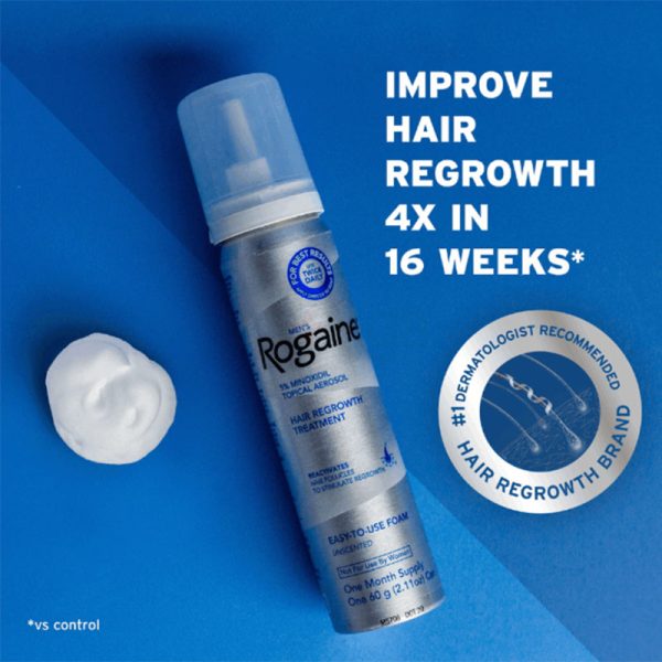 Men's Rogaine 5% Minoxidil Foam for Hair Regrowth (1-month Supply)