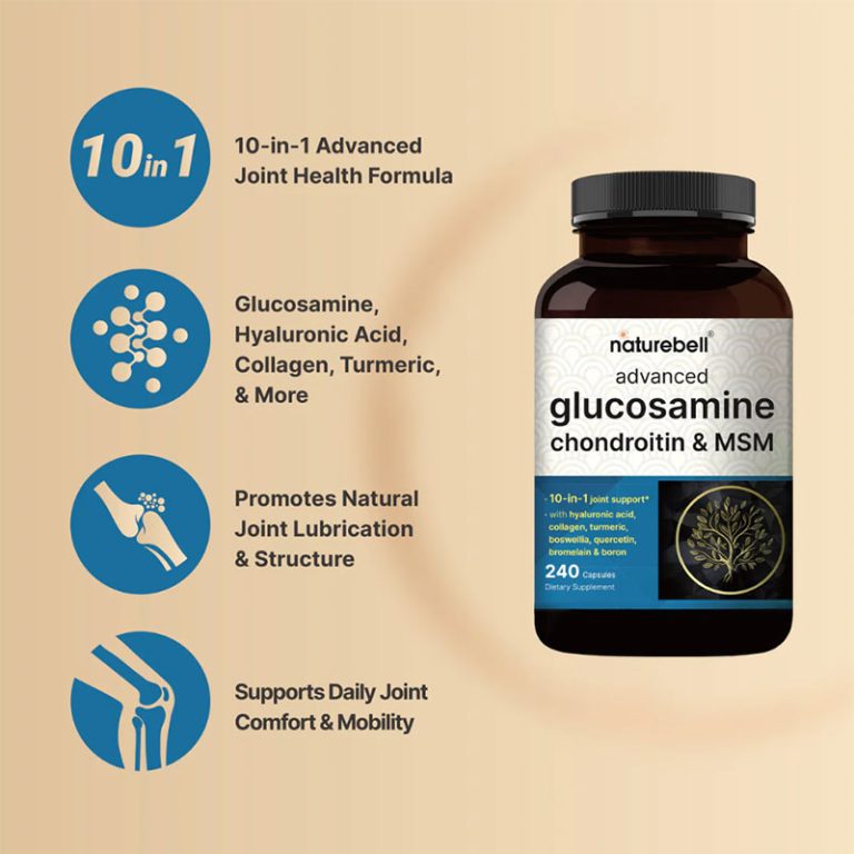 NatureBell Advanced Glucosamine Chondroitin MSM Supplemen - 240 Capsules