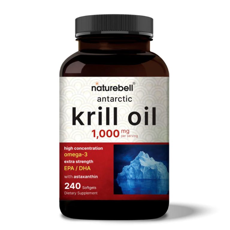 NatureBell Krill Oil 1000mg Supplement - 240 Softgels