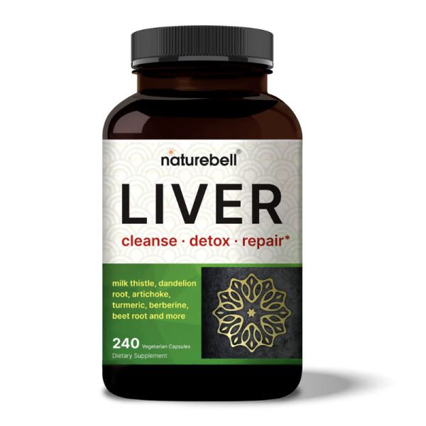 NatureBell Liver Cleanse Detox & Repair Supplement - 240 Veggie Capsules