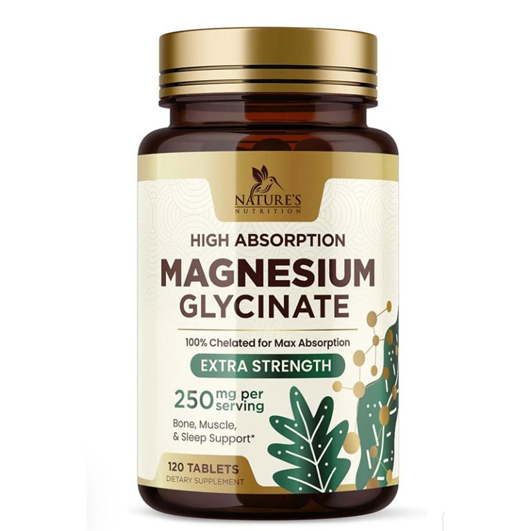Nature's Nutrition High Absorption Magnesium Glycinate 250mg - 120 Tablets