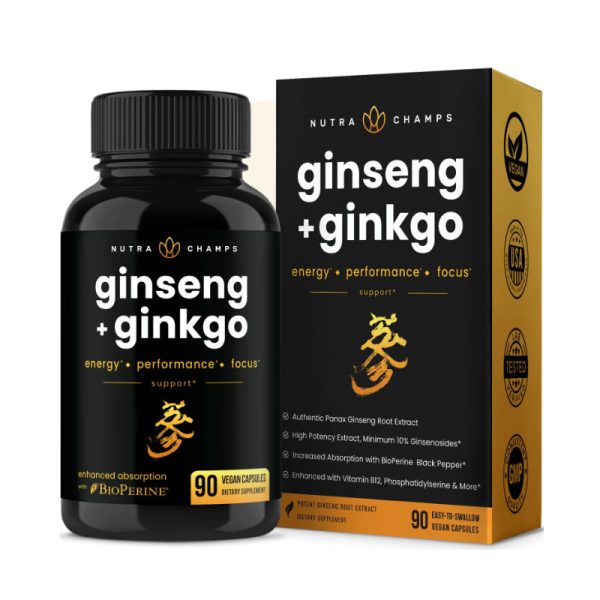 Nutra Champs Ginseng & Ginkgo - 90 Capsules