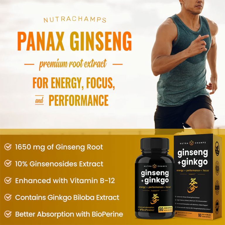 Nutra Champs Ginseng & Ginkgo - 90 Capsules
