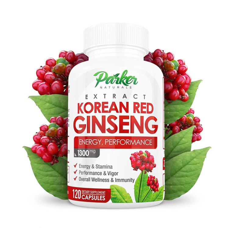 Parker Naturals Korean Red Panax Ginseng Extract 1300mg - 120 Capsules