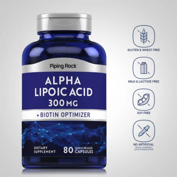 Piping Rock Alpha Lipoic Acid, 300 mg, 80 Quick Release Capsules