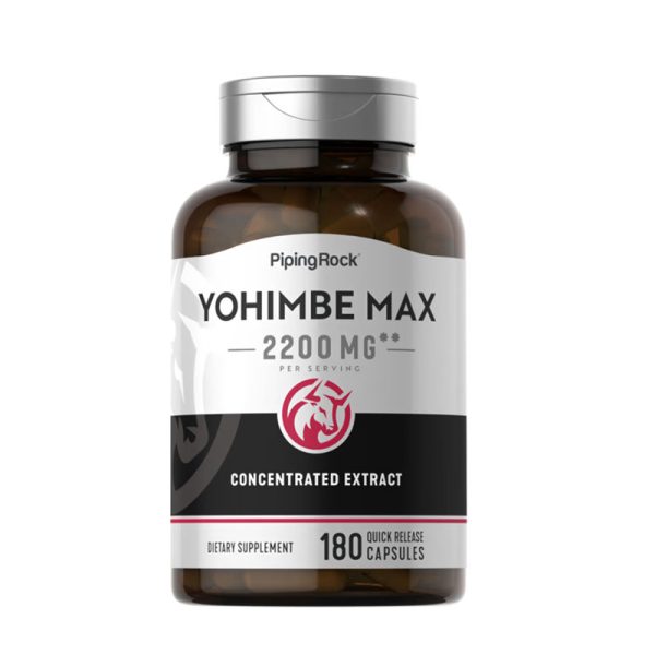 PipingRock Yohimbe Max 2200mg - 180 Capsules