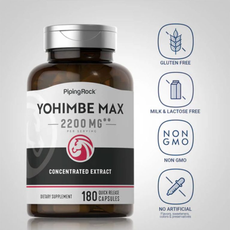 PipingRock Yohimbe Max 2200mg - 180 Capsules
