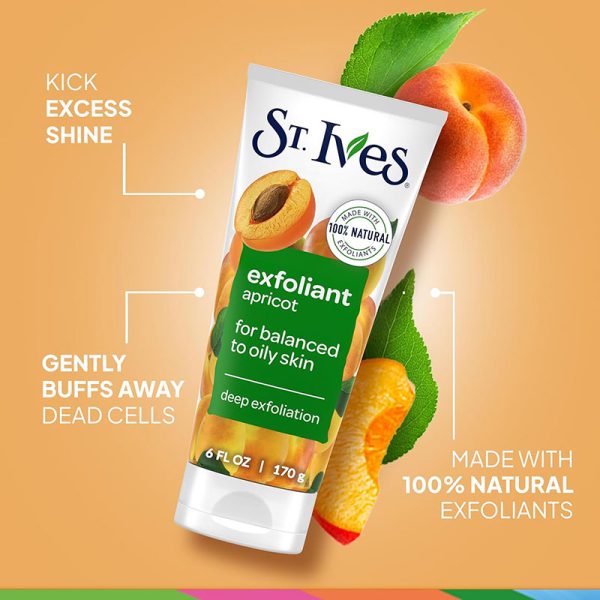 St Ives Exfoliant Apricot for Blanced to Oily Skin - 170gm