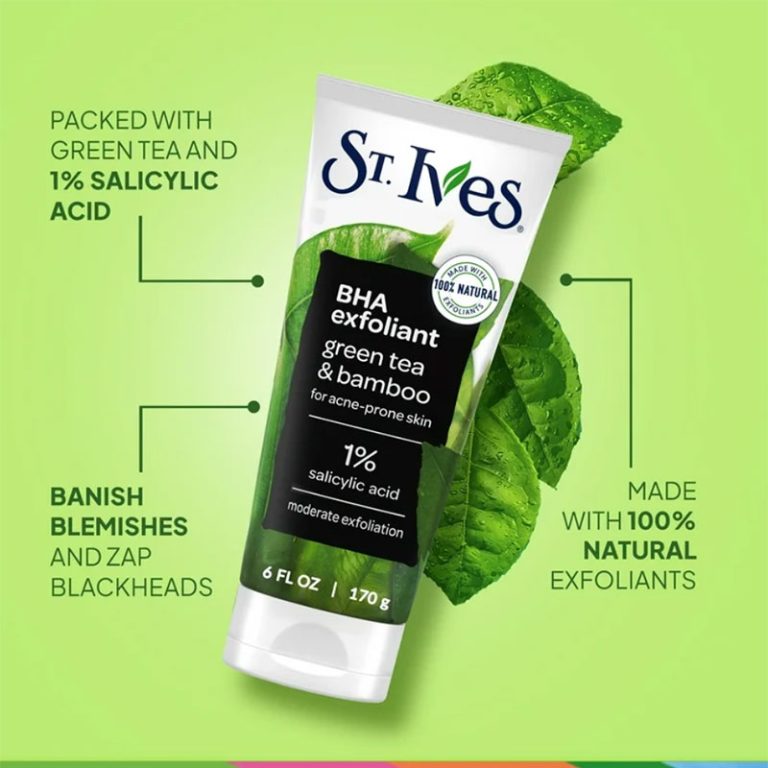 St. Ives BHA Exfoliant Green Tea and Bamboo for Acne Prone Skin - 170gm