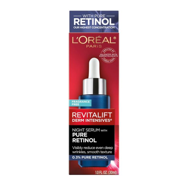 L'Oreal Paris Revitalift Derm Intensives Night Serum With 0.3% Retinol Fragrance Free – 30ml