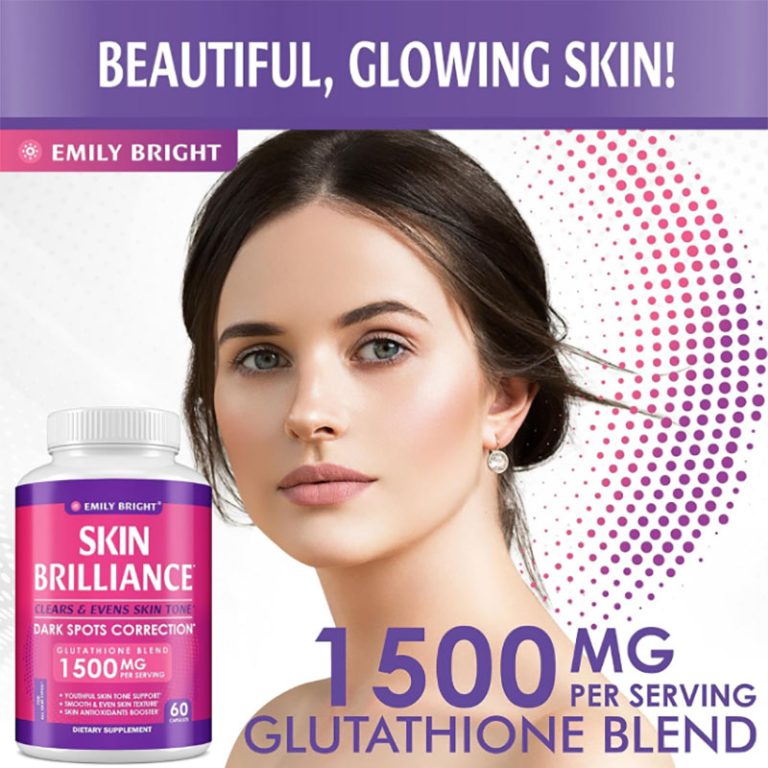 Emily Bright Skin Brilliance Dark Spot Correction Glutathione 1500 mg - 60 Capsules