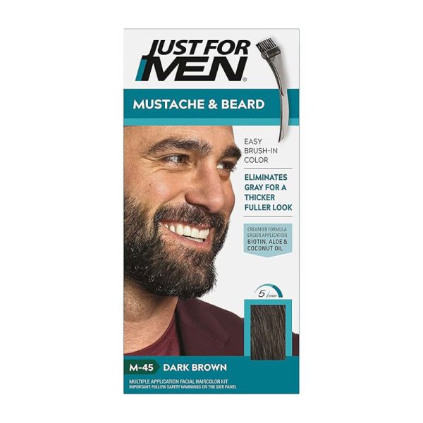 Just for Men Color Gel Mustache & Beard M-45 Dark Brown Black