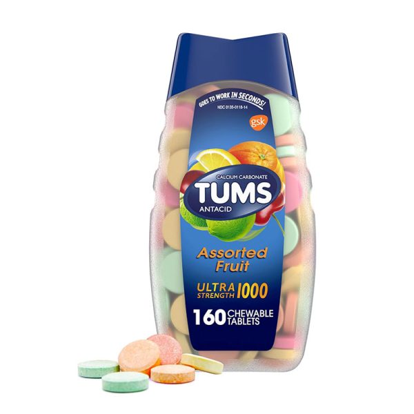 Tums Antacid Assorted Fruit 160 - Tablets