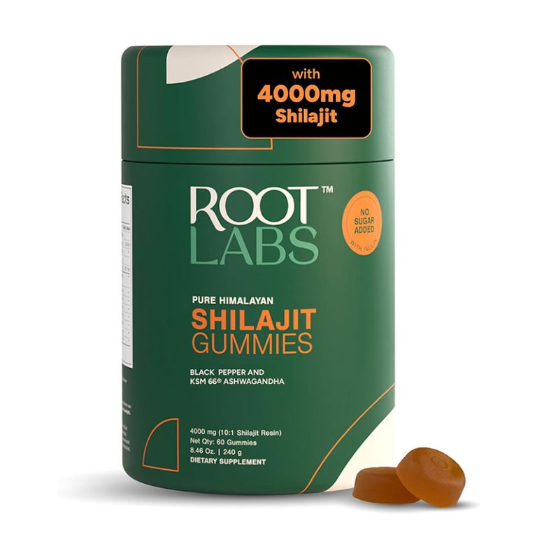 Root Labs Pure Himalayan Shilajit Gummies with KSM-66 Ashwagandha – 60 Gummies