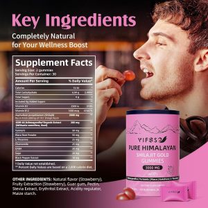 VIFSSG Pure Himalayan Shilajit Gold 3000mg - 60 Gummies