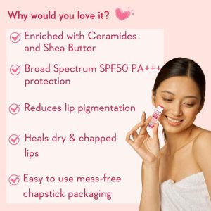 Wish Care Ceramide Lip Balm with SPF 50 PA+++ (Tinted)