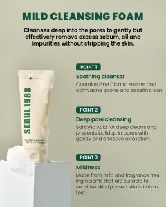 KSECRET SEOUL 1988 Cleansing Foam : Pine Cica 1% + Probiotics 150ml