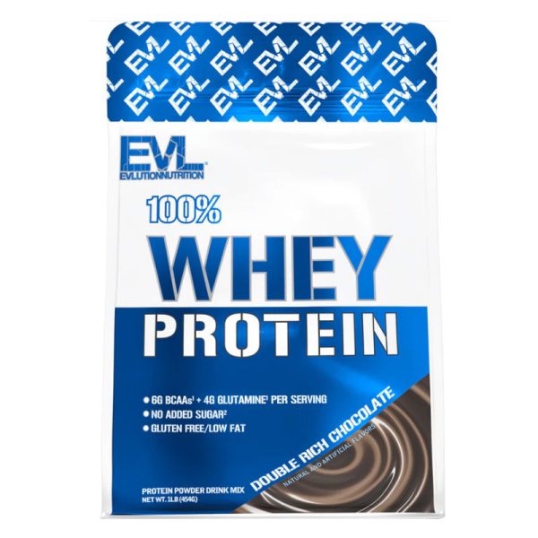 EVLution Nutrition 100% Whey Protein Double Rich Chocolate - 454gm