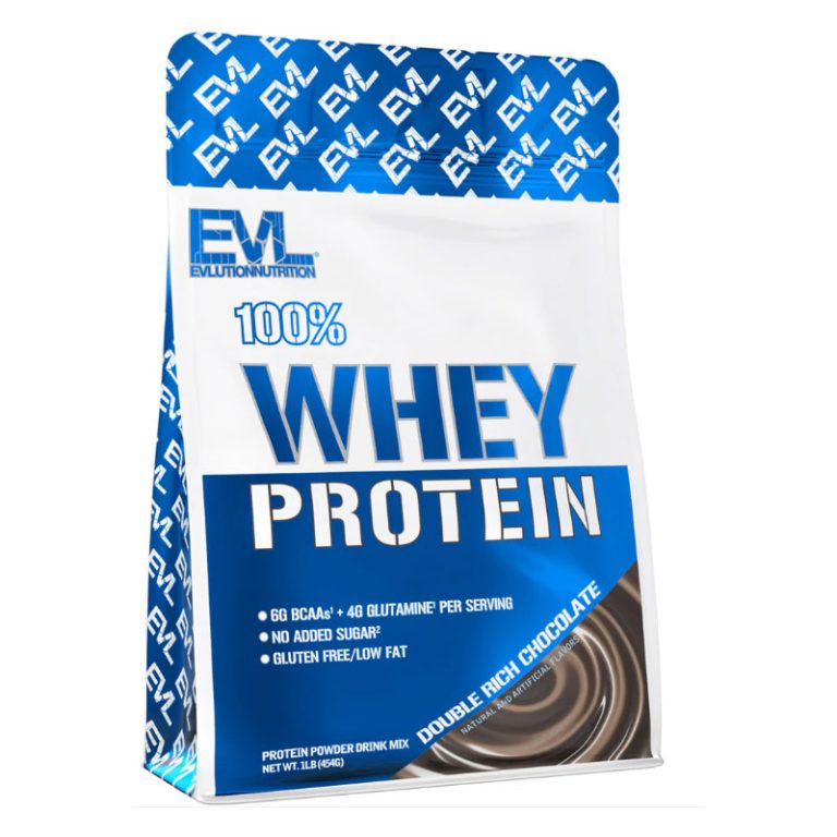 EVLution Nutrition 100% Whey Protein Double Rich Chocolate - 454gm