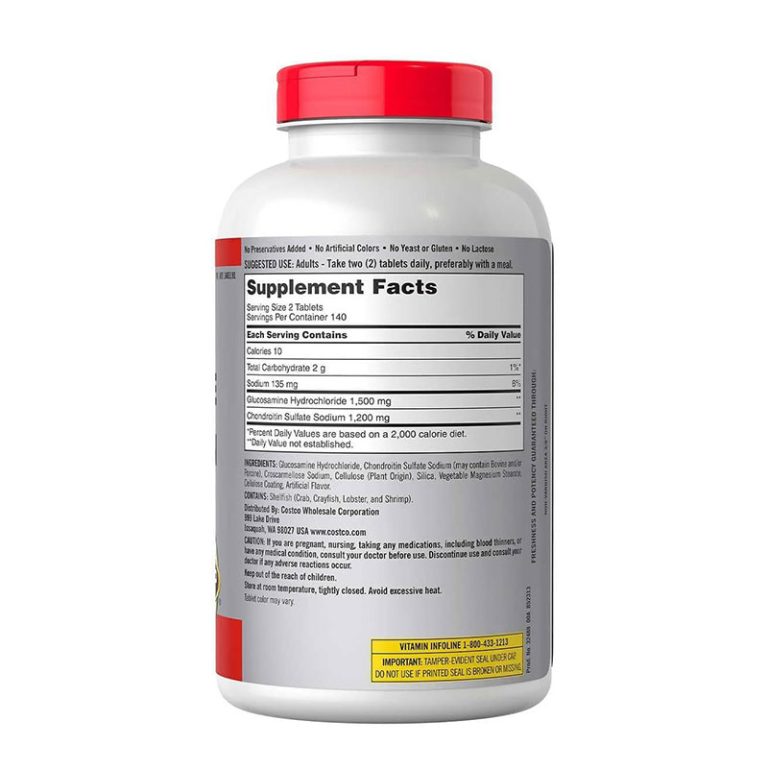 KIRKLAND Signature Extra Strength Glucosamine 1500mg Chondroitin 1200mg Sulfate - 280Tablets