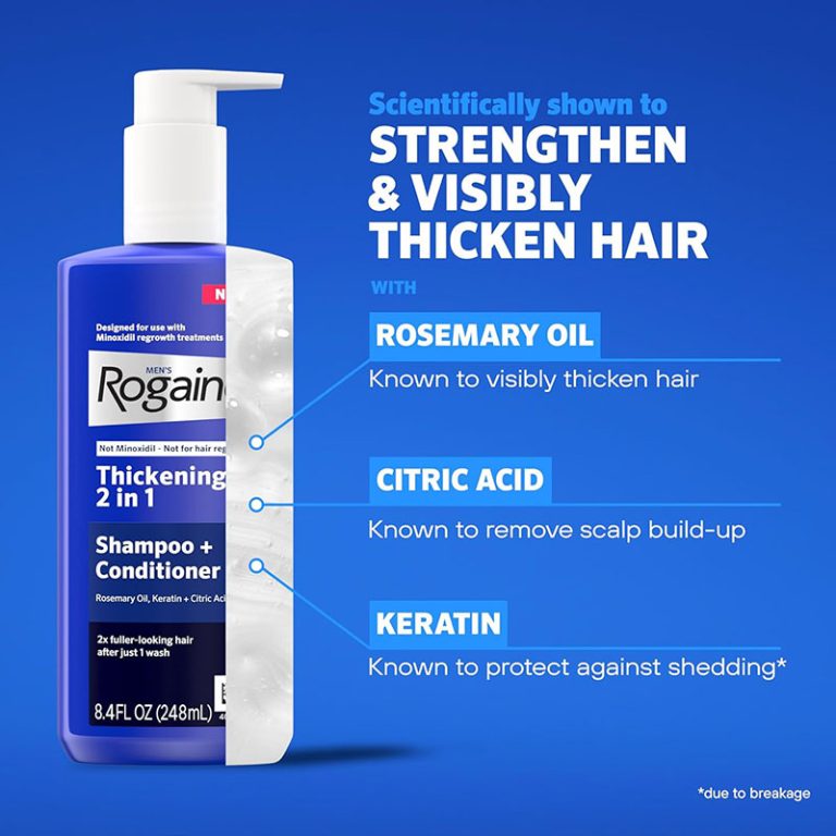 Men's ROGAINE Hair Thickening 2 in 1 Shampoo + Conditioner - 248ml