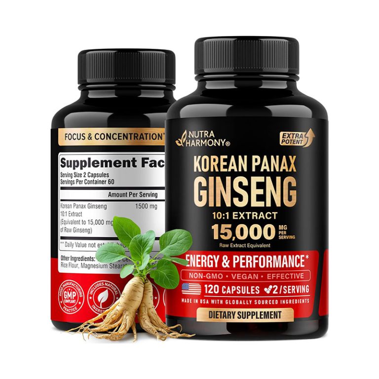NUTRAHARMONY Korean Panax Ginseng - 120 Capsules