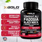 X Gold Health Tongkat Ali Fadogia Black Maca - 120 Capsules