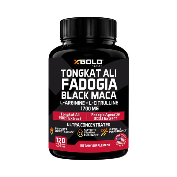 X Gold Health Tongkat Ali Fadogia Black Maca - 120 Capsules