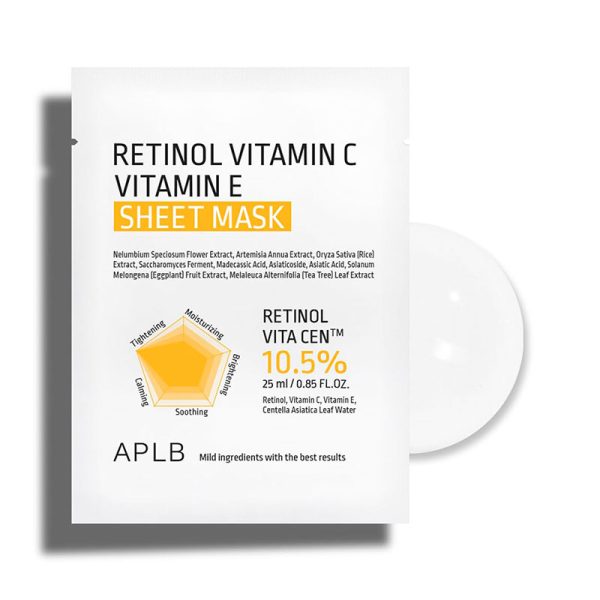 APLB Retinol Vitamin C Vitamin E Sheet Mask 25ml
