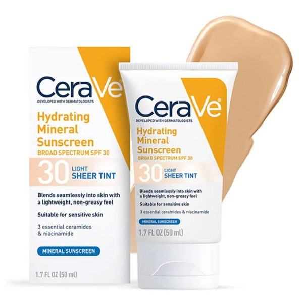 CeraVe Hydrating Mineral Sunscreen SPF 30 Light Sheer Tint - 50ml