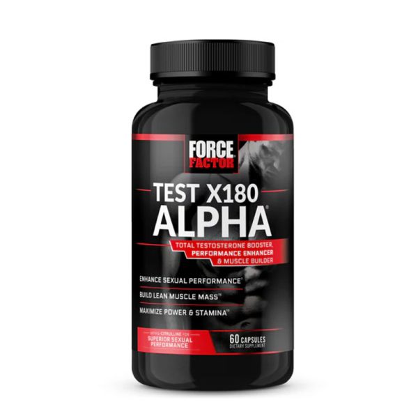 FORCE FACTOR Test X180 Alpha Testosterone Booster - 60 Capsules