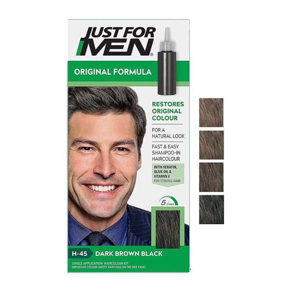 Just for Men Original Formula Hair Color H-45 Dark Brown Black