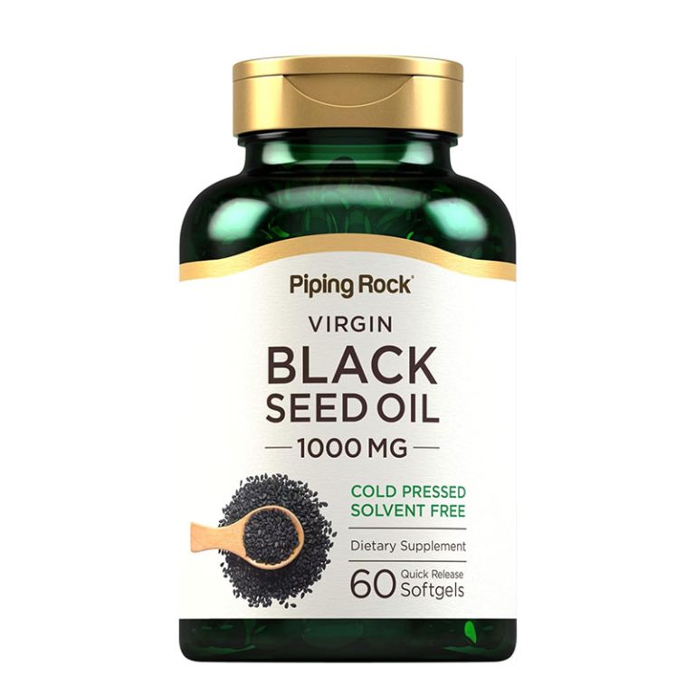 Piping Rock Black Seed Oil 1000 mg 60 Quick Release Softgels