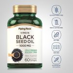 Piping Rock Black Seed Oil 1000 mg 60 Quick Release Softgels
