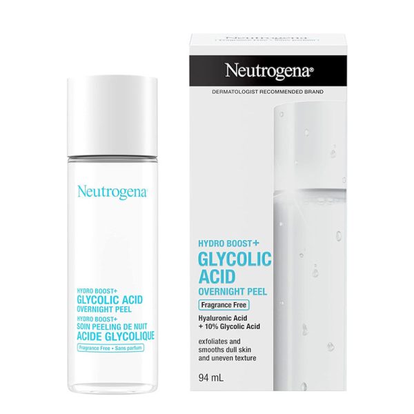 Neutrogena Hydro Boost+ Glycolic Acid Overnight Peel, Fragrance Free - 94ml
