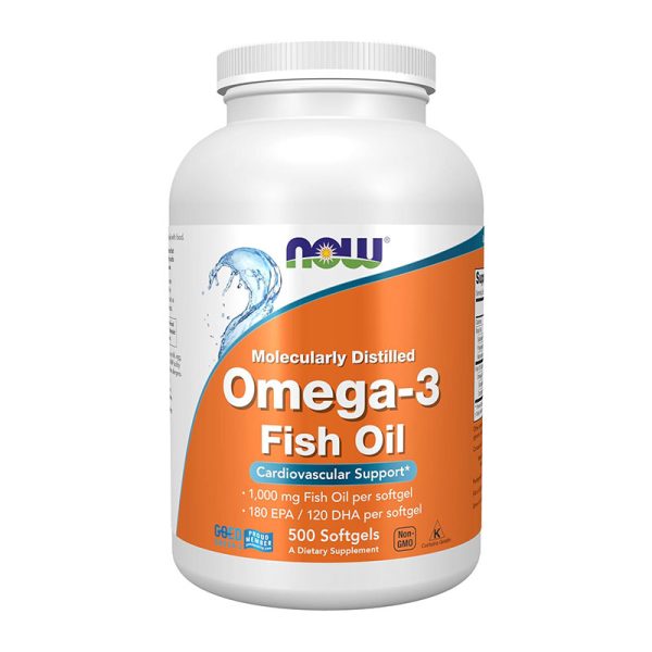 Now Foods Omega-3 Fish Oil Molecularly Distilled - 500 Softgels