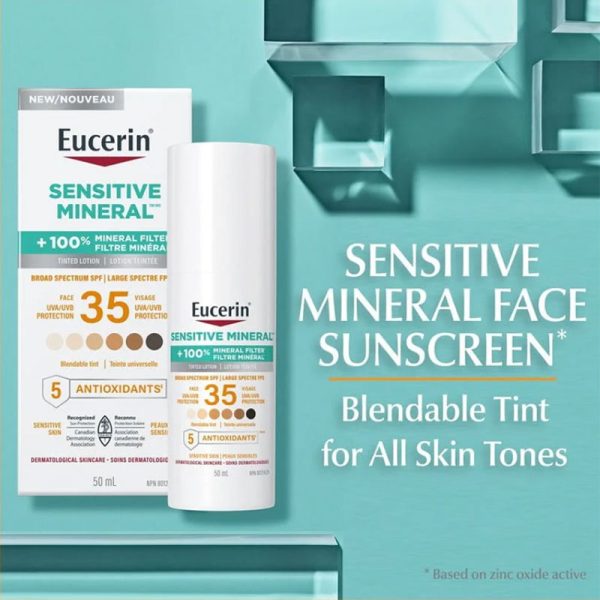 Eucerin Sensitive Mineral SPF 35 Tinted Face Sunscreen Lotion - 50ml