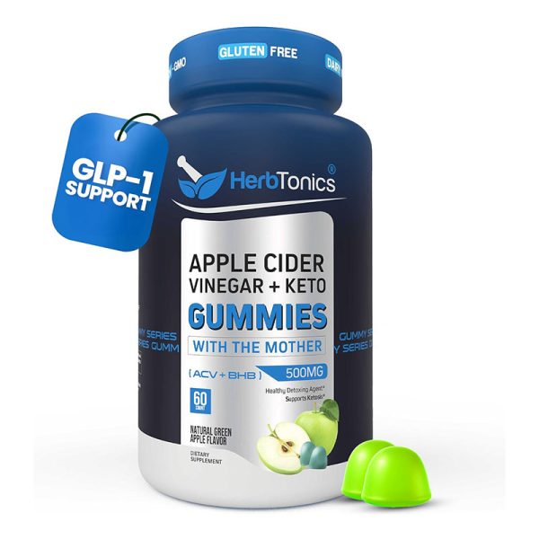 HerbTonics APPLE CIDER VINEGAR + KETO - 60 Gummies