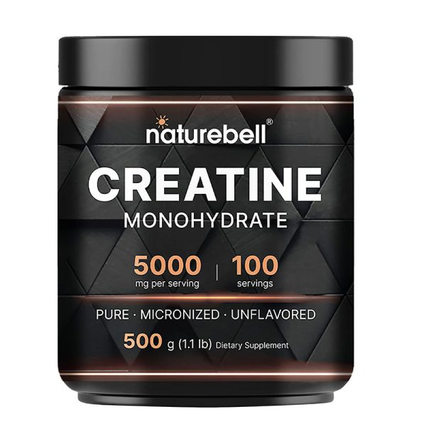 NatureBell Creatine Monohydrate Powder, 5000mg Per Serving - 500GM