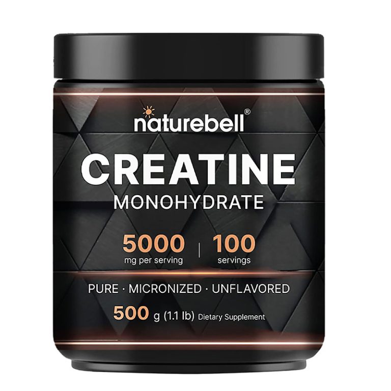 NatureBell Creatine Monohydrate Powder, 5000mg Per Serving - 500GM