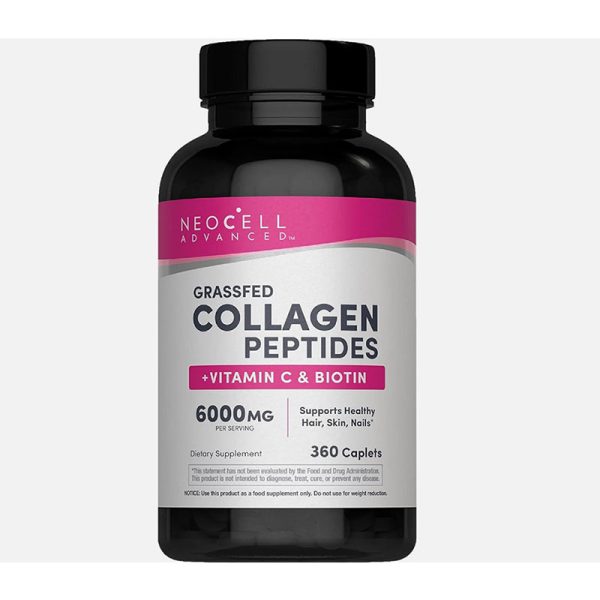 NeoCell Grassfed Collagen Peptides + C & Biotin 360 Tablets