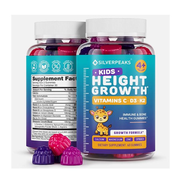 SILVERPEAKS Kids Height Growth - 60 Gummies