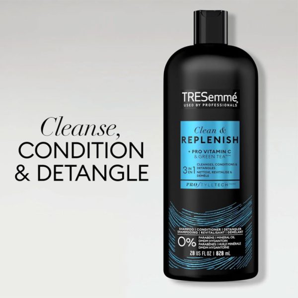TRESemmé Clean & Replenish 3-in-1 Shampoo Conditioner Detangler - 828ml