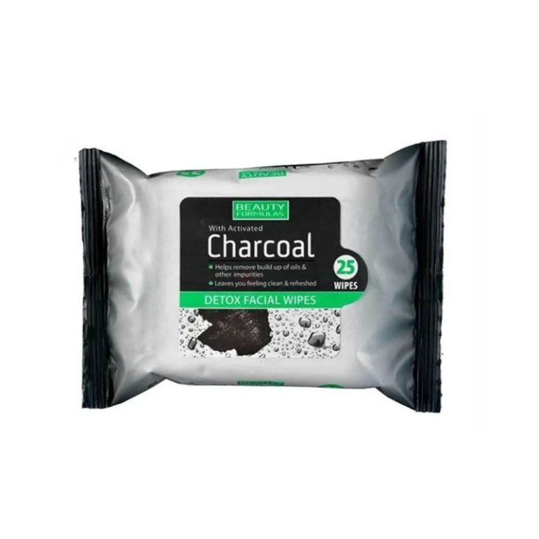 Beauty Formulas Detox Facial Wipes with Activated Charcoal 25 Wipes