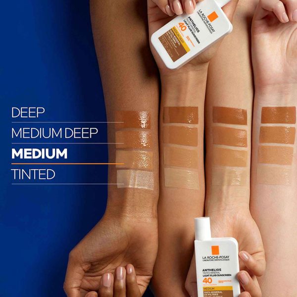 La Roche-Posay Anthelios Tinted Mineral Fluid Sunscreen SPF 40 Medium Deep - 50ml