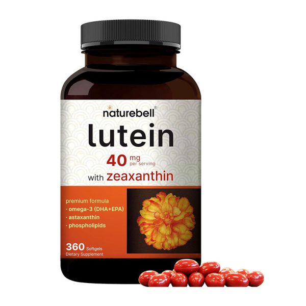 NatureBell Lutein 40mg and Zeaxanthin 1600mcg Per Serving - 360 Softgels