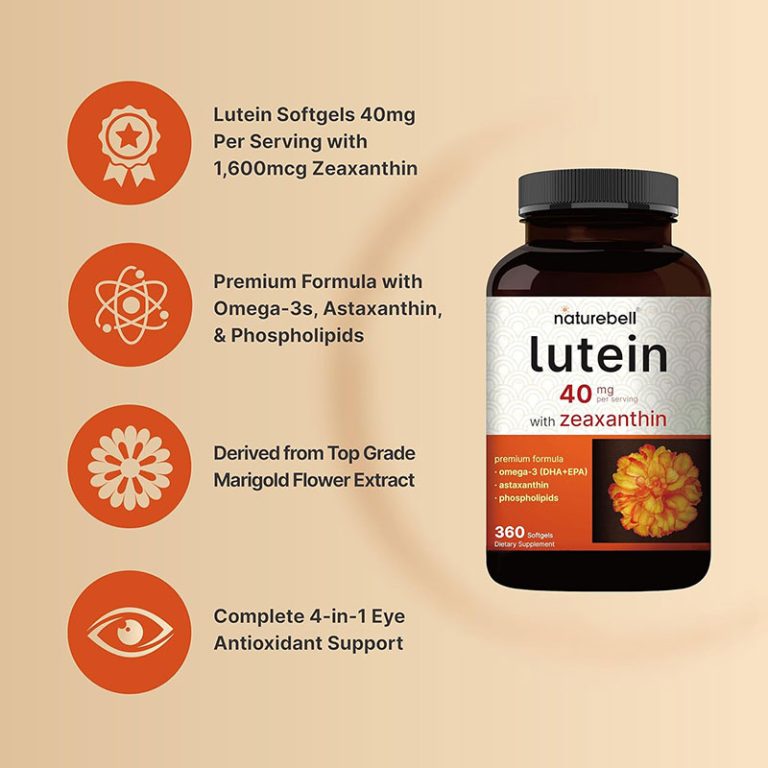 NatureBell Lutein 40mg and Zeaxanthin 1600mcg Per Serving - 360 Softgels